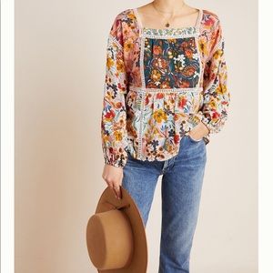 BNWOT ANTHRO Maeve Nikki Peasant Blouse